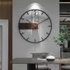 Nordic Style Silent Wall Clock for Living Room/Bedroom - Creative Iron Art, Light Luxury Design