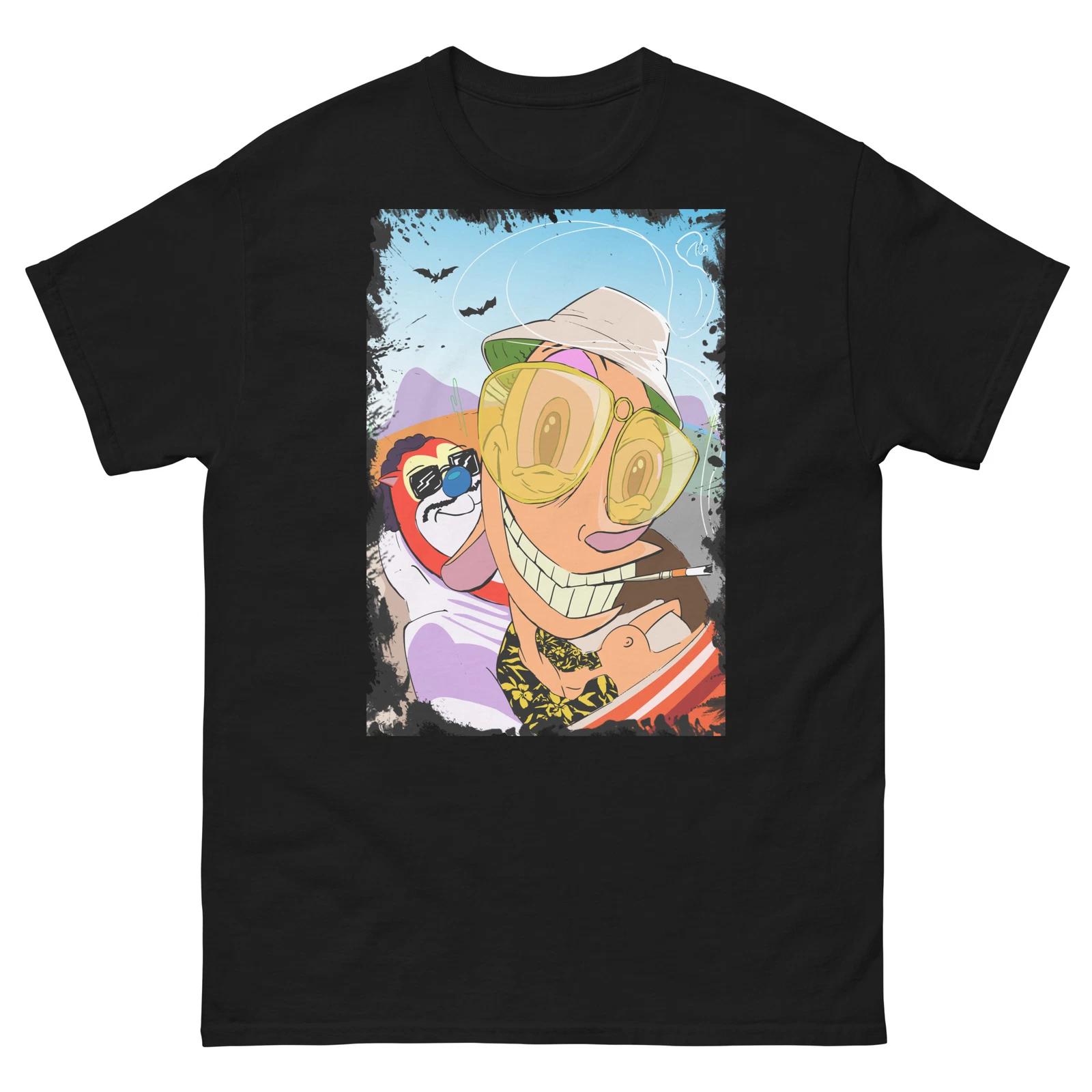 Ren and Stimpy in Las Vegas T Shirt, psychedelic design 2XL