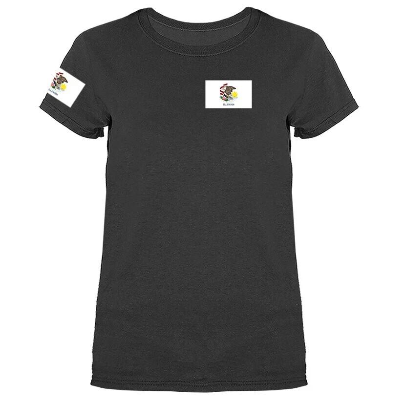 State of Illinois Flag Crest Women s T-shirt Unisex T-Shirt S