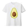 Damen Avocado Kostüm T-Shirt Frucht Halloween Schwarz 2XL vintage Gewaschen Leicht Unisex Lässig Atmungsaktiv Dehnbar streetwear