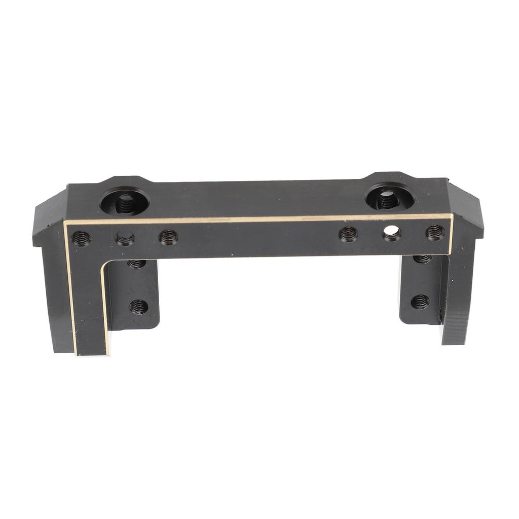 RC Front Bumper Mount Brass Front Bumper Servo Mounting Bracket Stand for SCX10 II RC Crawler Cars Black