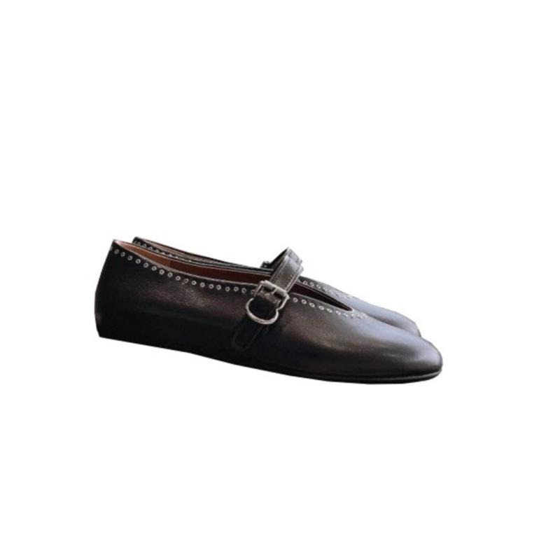 Jesienne Ręcznie Robione Buty Mary Jane z Paskiem na Jeden Guzik, Niska Podeszwa, Casualowe Baleriny, Buty Babci Damskie