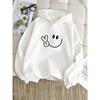 Children's Casual Hooded Sweatshirt - Fun and Cute Smiling Face and Logo Pattern Printed Boys'and Girls'street Turtleneck Hoodie