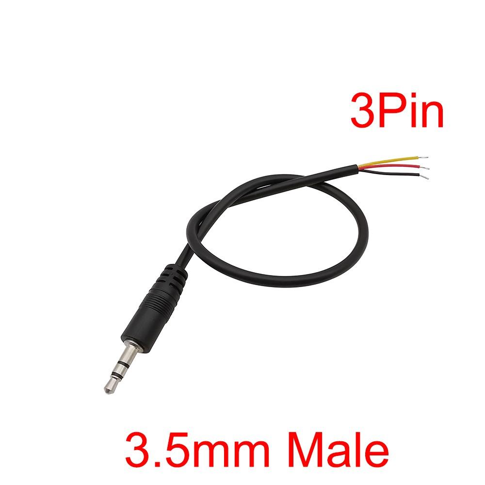 1Pcs 2/3/4Pins Mono Stereo AUX Connector 2.5mm/3.5mm DIY Audio Extension Wire AUX Extension