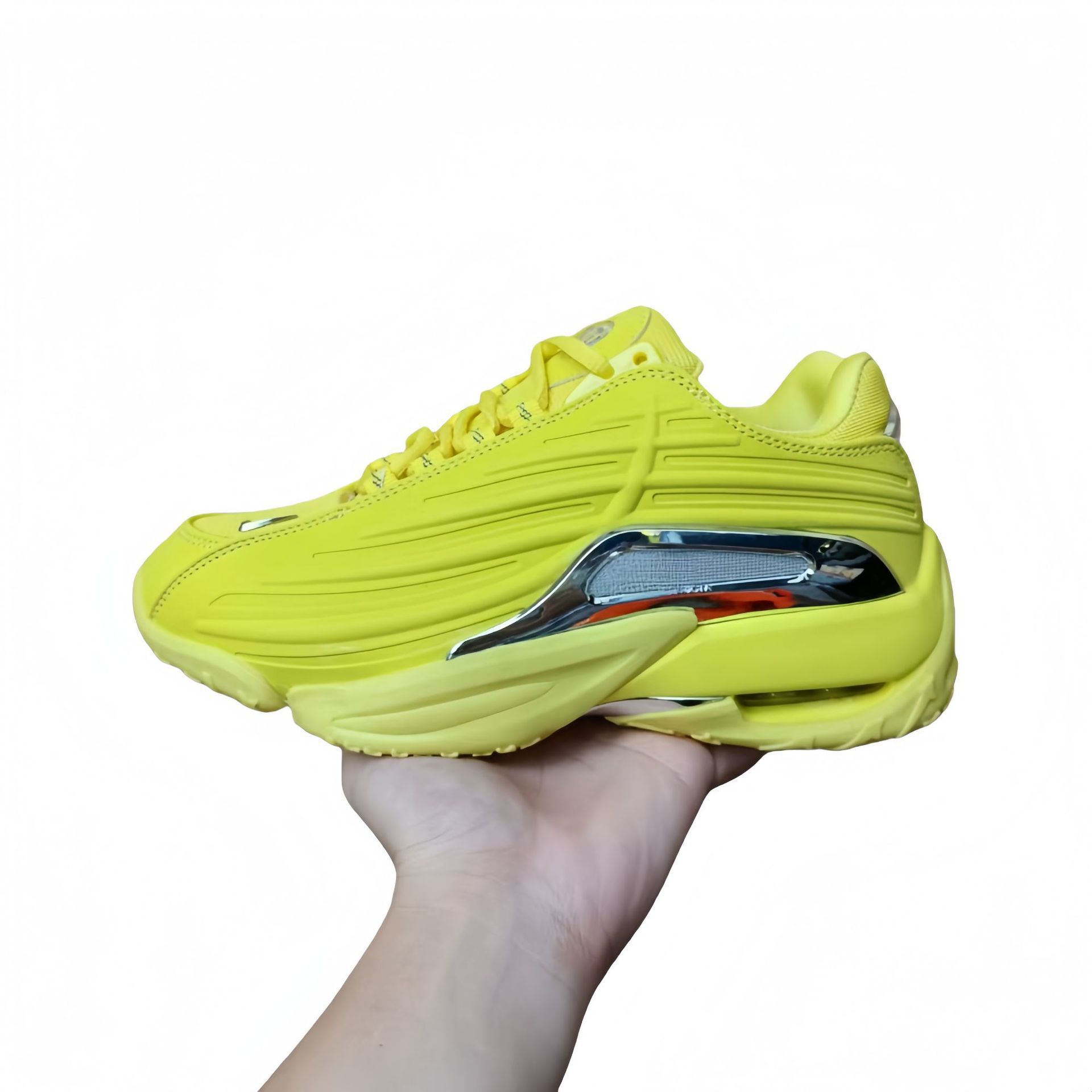 

Вінтажні баскетбольні кросівки на товстій підошві з повітряною подушкою, кросівки з амортизацією для чоловіків і жінок 45 жовтий