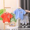 Polo per Bambini con Fantasia a Lettere Outfit Sportivo - Set Casual Estivo a 2 Pezzi per Ragazzi