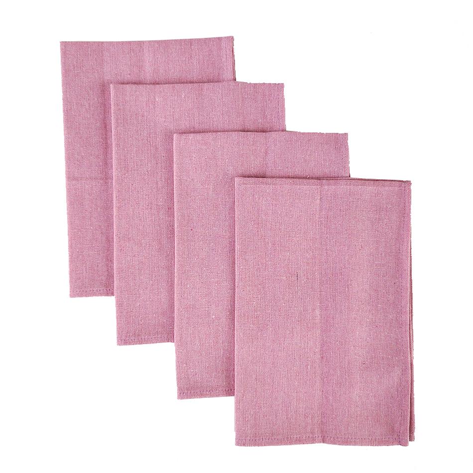 Set of 4 Cotton Linen Dinner Napkins 40x40cm Heavy Cloth Fabric Table Placemats Washable Durable For Party Holiday Wedding Decor