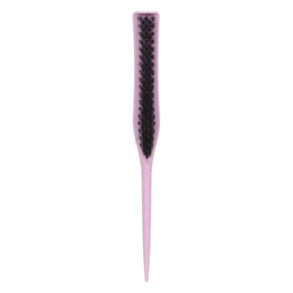 Teasing Hair Brush Hair Care Portable 3 Row Teasing Brush for Beard Salon Travel Home Light Purple