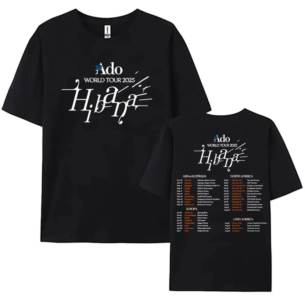Hot Sale Ado WORLD TOUR Hibana Tshirt Cotton Short Sleeve T-shirt Japan Style Fashion Print Clothing Women Men Summer Tee
