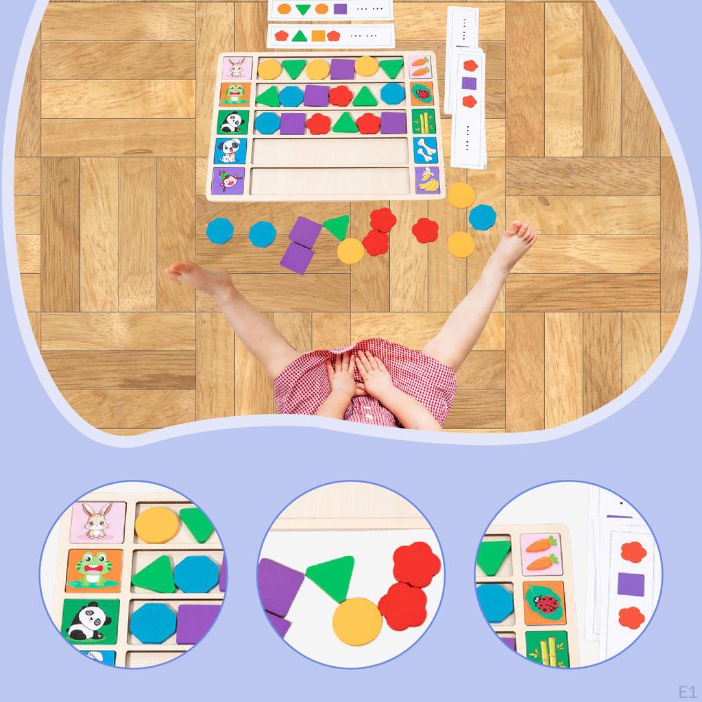 Kids Color Shape Sorting Toys Matching Learning Kindergarten Development Fine Motor Skill