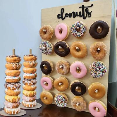 Wooden Donut Wall Stand Donut Party Decoration Doughnut Holder Wedding Party Decor Birthday Party Supplies Baby Shower