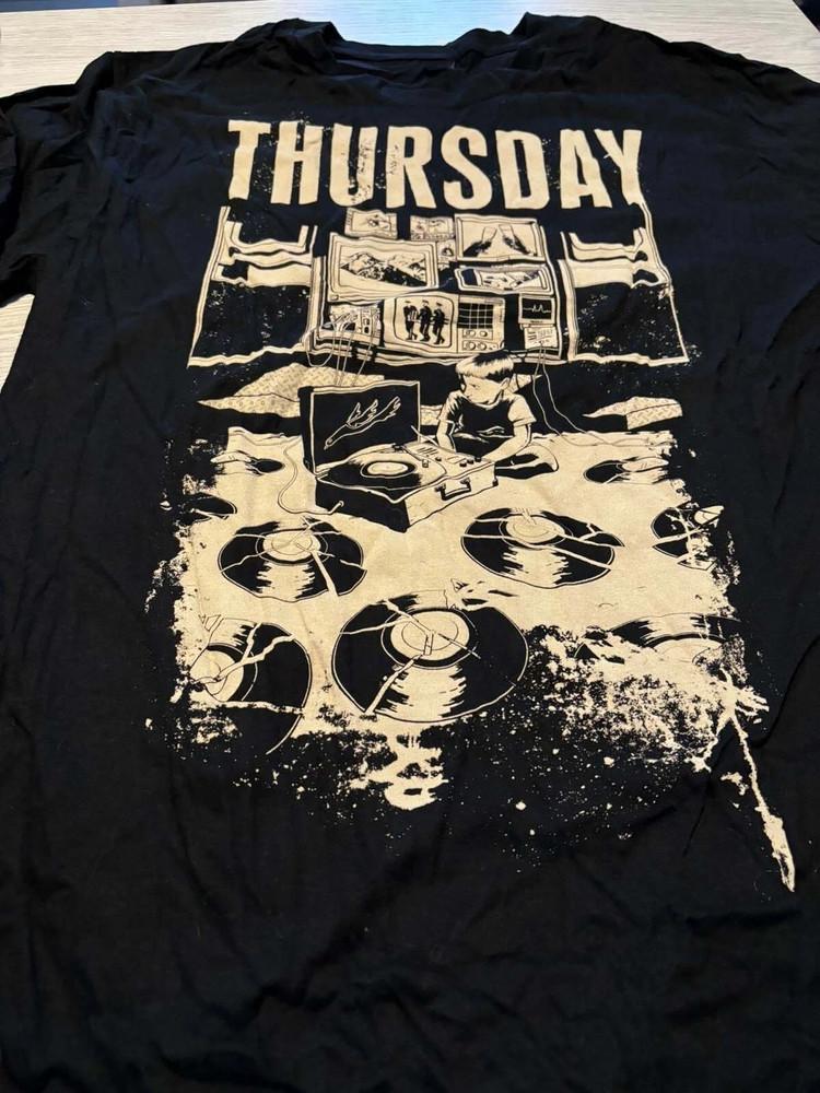 Thursday Band T-shirt, Thursday Basic Black Full Size Unisex T-Shirt XXXXL