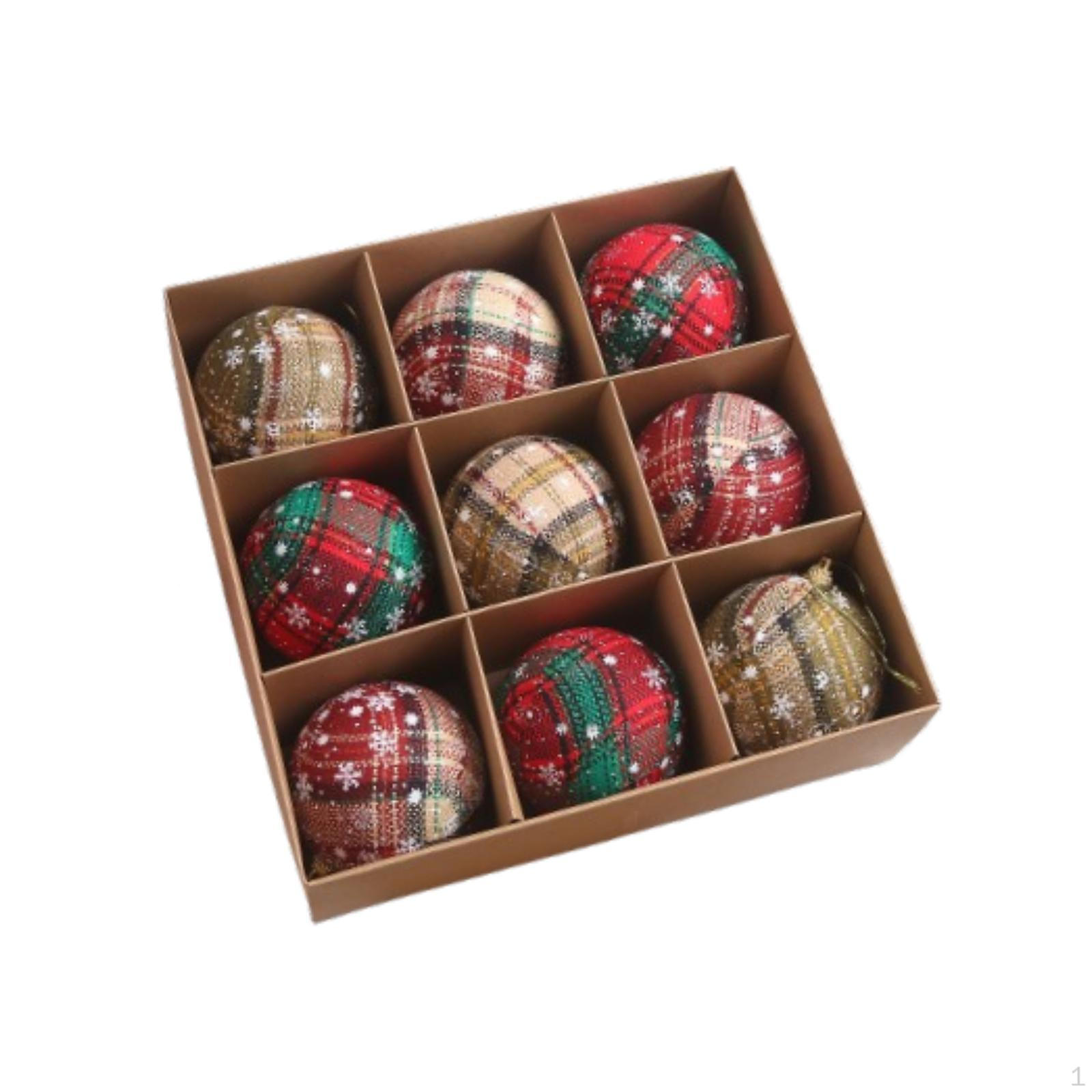 

Рождественские шары, украшения, елка, подвесное украшение, офисное окно, небьющееся Рождество 8cm 9Pcs