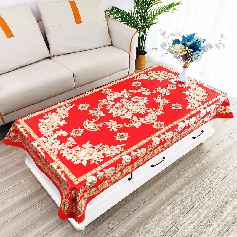 Wasserdichte, Ölbeständige und Hitzeschützende Kaffeetisch-Tischdecke Zum Drauflassen Rechteckige Esstischdecke Haushalt Wohnzimmer Leichter Luxus