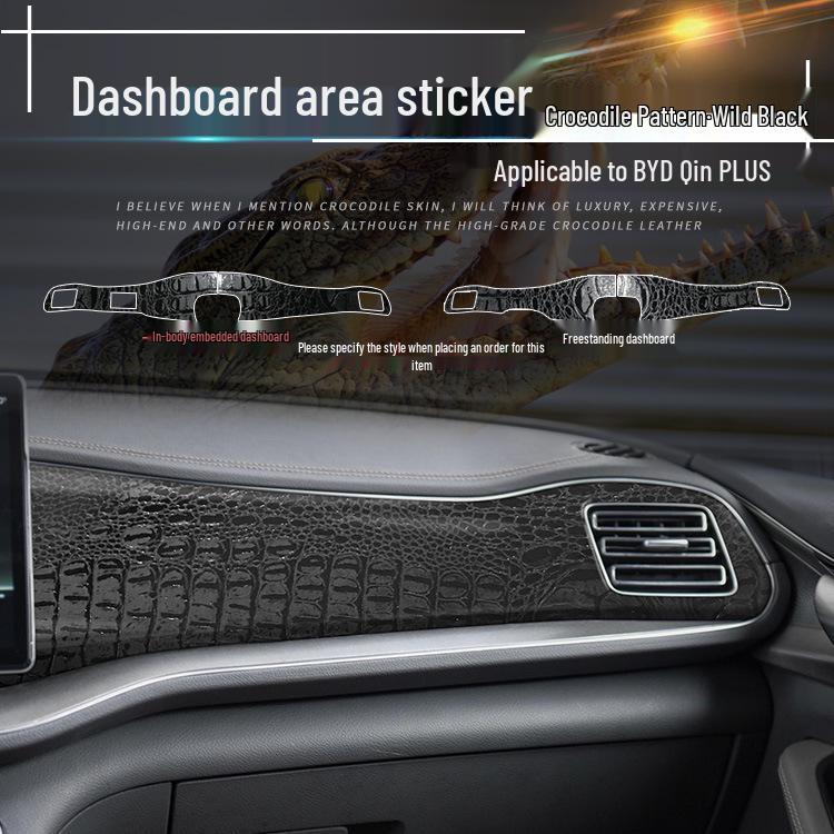 Krokodiltexturfolie für BYD Qin PLUS Armaturenbrett Innenraummodifikation