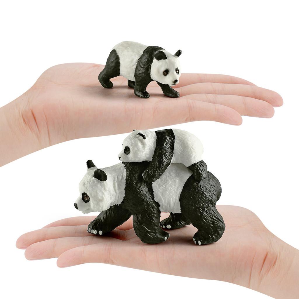 Adorable Pvc Cuddly Panda And Baby Cub Static Model Toy For Animal Lovers