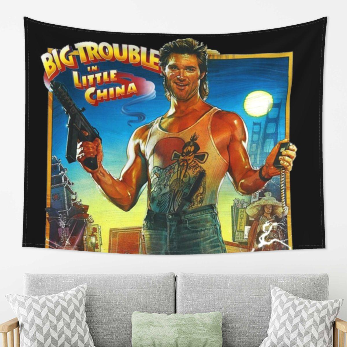 

Big Trouble In Little China Tapestry Wall Hanging Aesthetic Home Decoration Tapestries for Living Room Bedroom 74x94cm(29x37in)