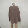 Women's Loose Plus Size Autumn/Winter Round Neck Pullover with Side Slits and Hollow Out Design