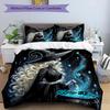 3pcs Custom Name Witchcraft Spell Magic Night Bedding Set Printed Bedding Set Duvet Cover Closure Includes 1 Duvet Cover & 2 Pillowcases Bedroom Decor