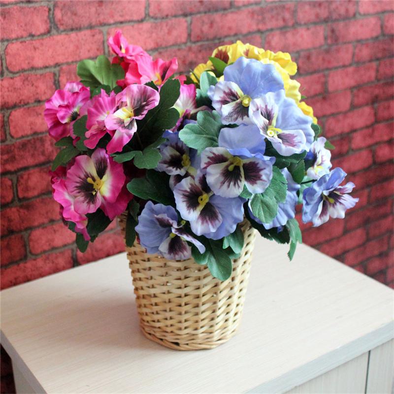 

1 Pc Artificial Flowers Silk Flower Pansy Wedding Party Table Garden Decoration Home Decor Simulation Fake Flowers