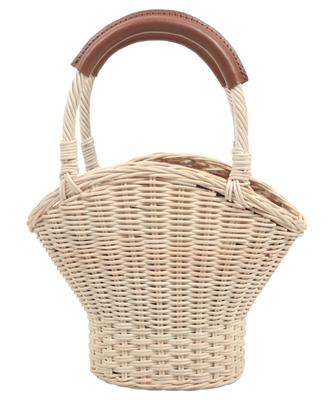 Cesta de lechuga Kobe Una bolsa, Bolso de mano, Verano, Vacaciones, Viaje, Playa, Yukata, Piscina, Mujer [B1609], Talla, Marfil/Marrón