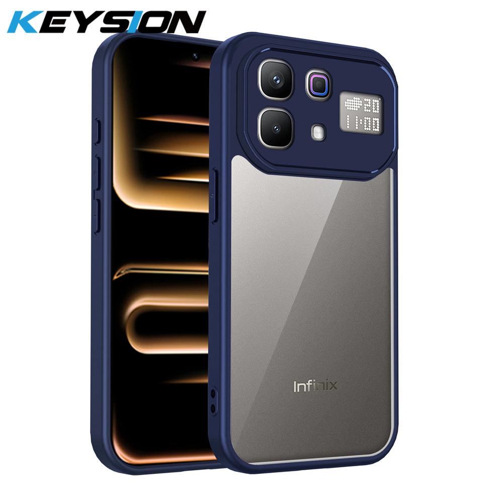 KEYSION Transparent Phone Case for Infinix Note 60 Pro 5G Soft Silicone+PC Clear Shockproof Phone Cover for Infinix Note 60 5G