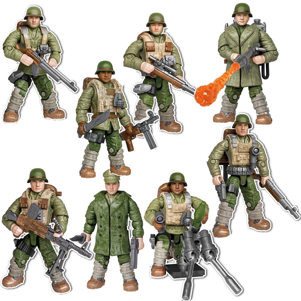 Weltkrieg Armee Militär Soldaten Spezialeinheiten Modell Zusammenbau Bausteine Ziegel Detailliertes Bildungsmodell DIY Geburtstagsspielzeug