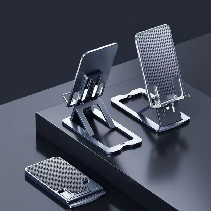 Aluminum Phone Stand Angle Height Adjustable Phone Tablet Support Mount Desk Phone Holder Shockproof Desktop Holder