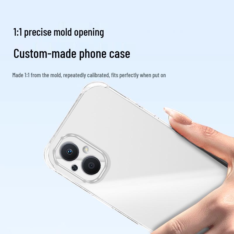 OPPO A96 Transparent Airbag Drop-proof TPU Phone Case - Premium, Protective, Simple Design.