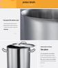 Premium Thickened Stainless Steel Stockpot with Compound Bottom, Sandblasted Finish for Commercial Use