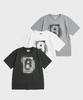 Beulonseun Spray Number Loopwheeled Graphic Tee White