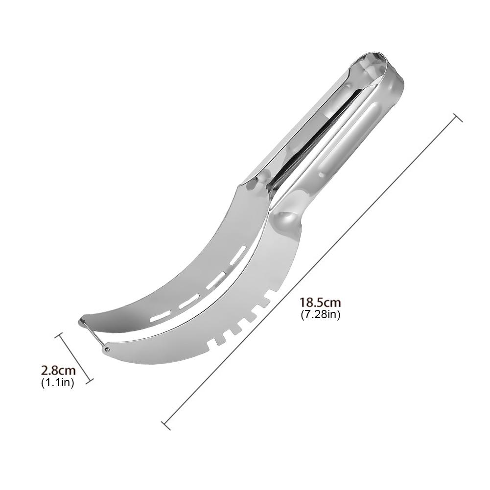 1-5pc Stainless Watermelon Slicer Cutter Non-Slip Handle Melon Fruit Slicer Digger Tool Kitchen Gadgets for Pineapple Cantaloupe