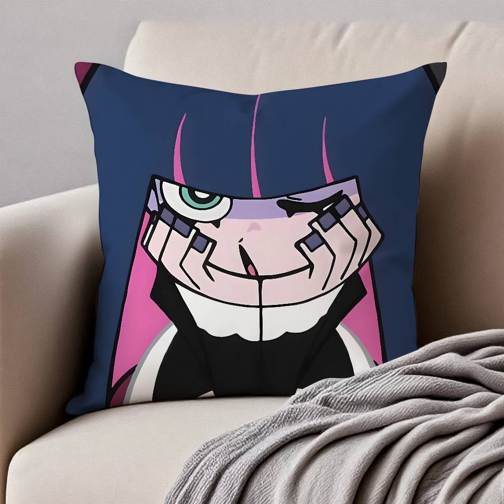 P-Panty S-Stocking Anime Pillow Case Anti-dustmite Pillowcase Invisible Zipper Silky Short Plush Sofa Cushion Cover