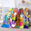 Filme de animação de aventura comédia de fantasia de Halloween Scooby-Doo cobertor macio decoração de casa para cochilo quatro estações quente cobertor Sherpa U10