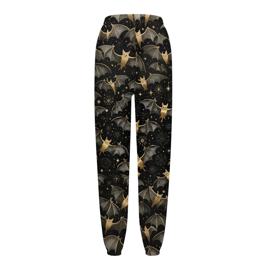 Women's Sports Pants With Pockets Fashion Print Elastic Waist Pants Casual Sweatpants Pants