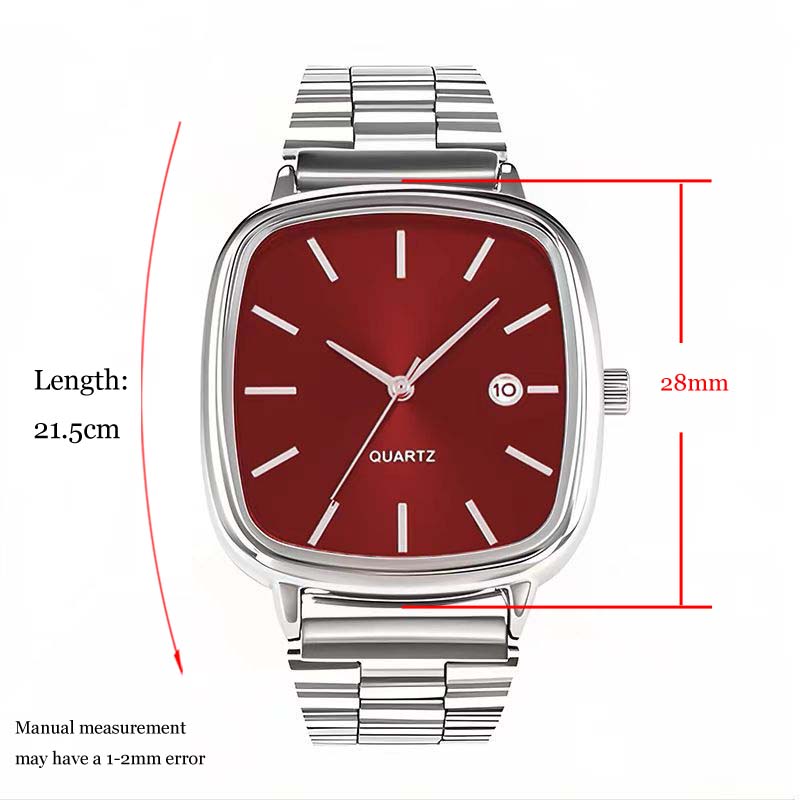 Modemarke Herrenuhr Stahlarmband Business Kalender Quarzuhren Luxus Armbanduhren Geschenk Dropshipping Große Zifferblatt Uhr