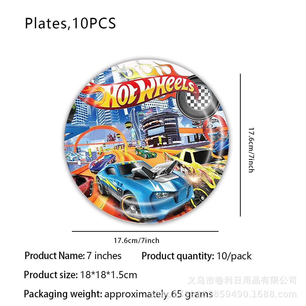Hot Wheels Hot Wheels Theme Party Supplies Birthday Decorations Tableware Supplies Banner Tissue Tablecloth