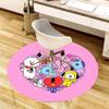 1pc BT21 Characters Heart Shape Round Carpet, Made of Polyester,Perfect for Decorating Office Chairs, Living Rooms,fplt029