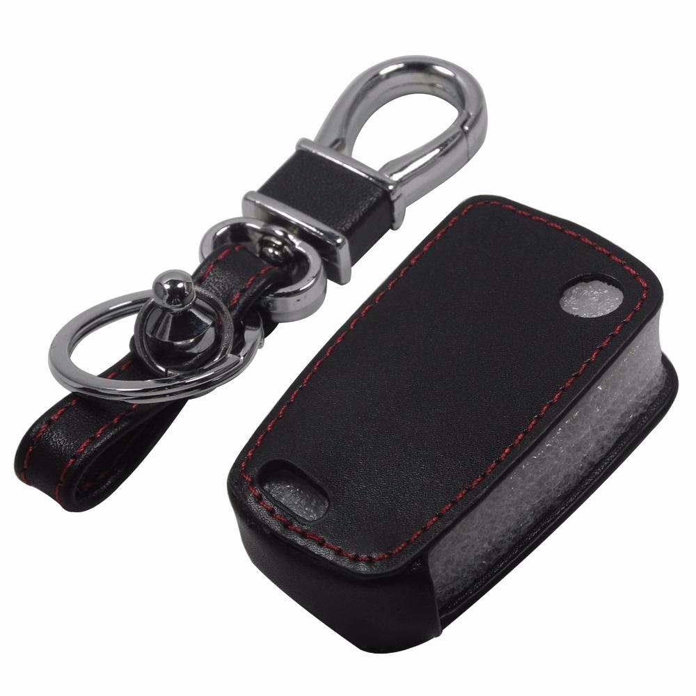 jingyuqin Leather Key Case Key Cover For Volkswagen VW Golf 7 GTI R MK7 Tiguan 2017 For Skoda Octavia A7 For Seat Leon Ibiza Key