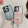 Pearl Bracelet Bow Leather Phone Case for Apple 17pro Fashion for IPhone16 Female Model 15plus