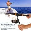RE Series Telescopic Sea Fishing Rod Spinning Reel Combo Fishing Pole Kit Tackle Gear for Beginner Adults Saltwater Freshwater