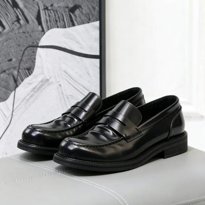 306-2 Pferdehüftleder Loafer Business Herren Freizeit Lederschuhe Ein-Pedal High-End Modetrend Handgemachte Herrenschuhe