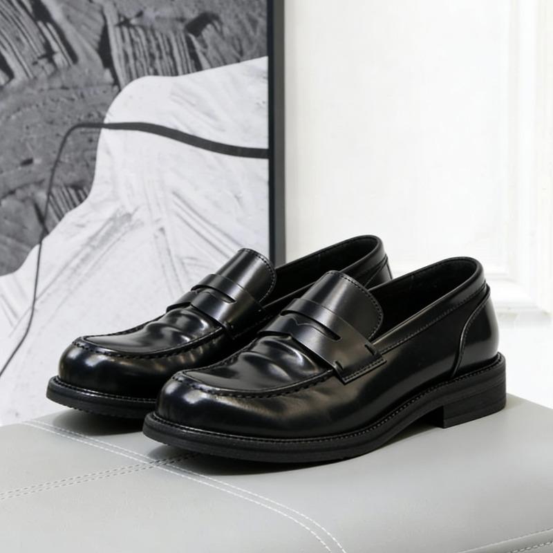 306-2 Horse Hip Leather Loafers Business Men's Casual Leather Shoes One Pedal High-end Fashion Trend Handmade Men's Shoes