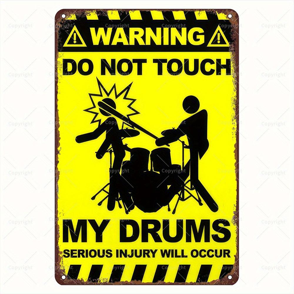 

Music EnthusiastVintage Dont My Drum Tin Sign Humorous Metal Wall Art with Drummer Illustration Perfect for Music Room S aluminum 20x30cm