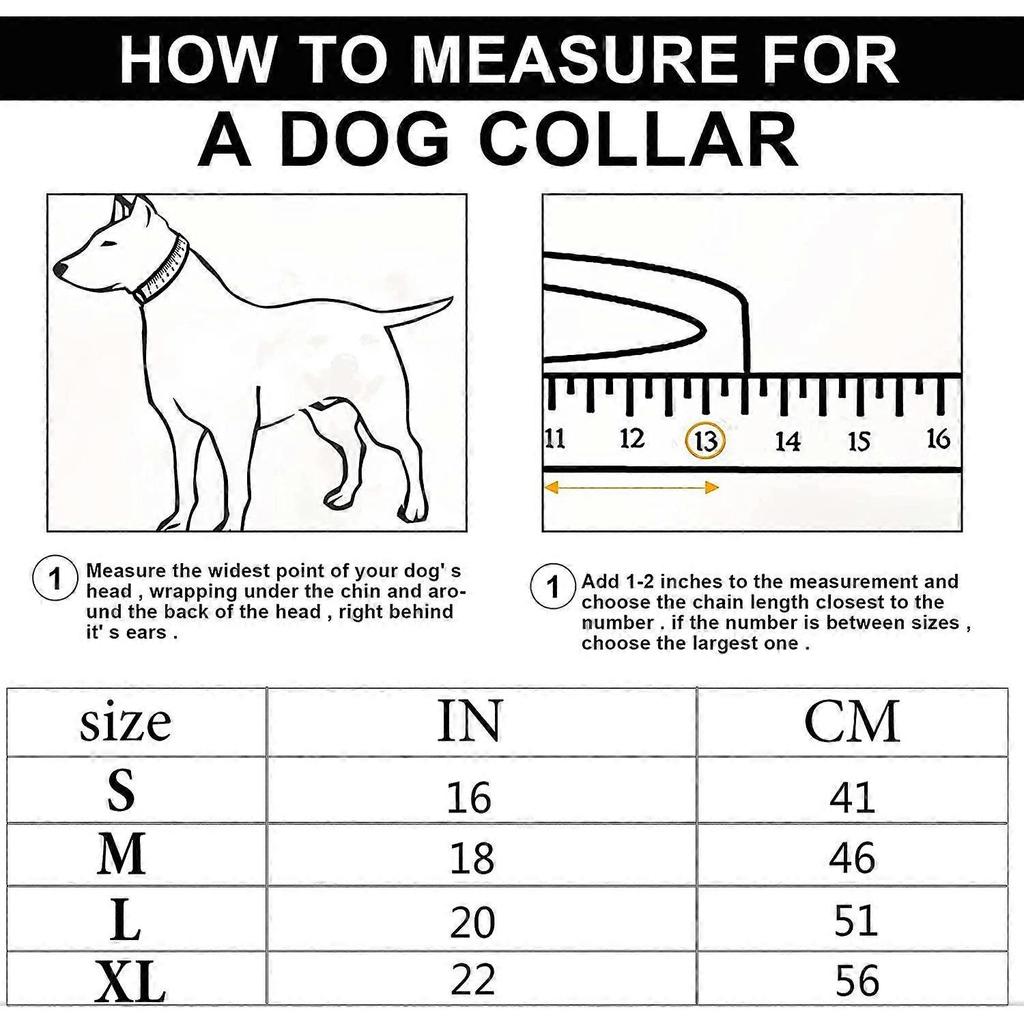 Gold Dog Collar with Safety Buckle, Heavy Duty Chewable Stainless Steel Link Collar (Gold, 20")
