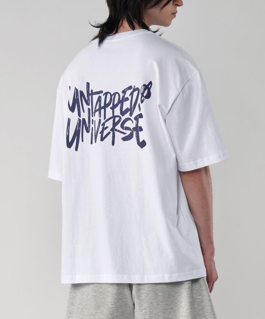 UNTAPPED STUDIO Universe Lettering Pure Cotton Big Oversized Short Sleeve T-Shirt 4 Colors (B Type)