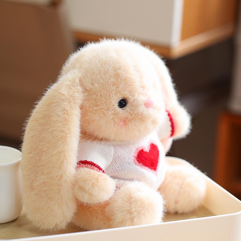 Cute Lop-eared Bunny Doll Plush Toy Little White Rabbit Doll Comfort Doll Couple Rabbit Birthday Gift