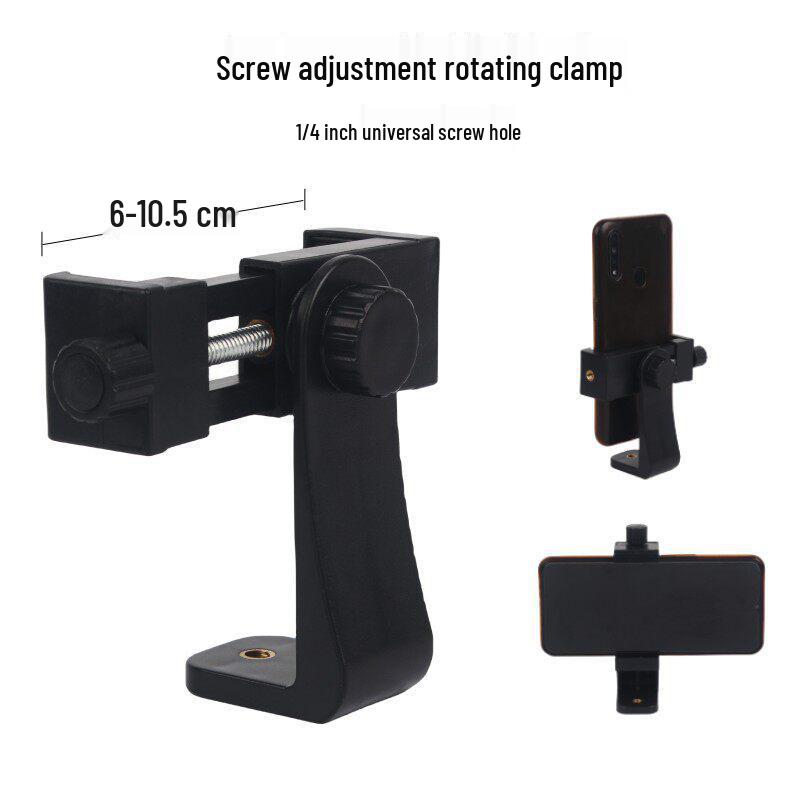 Universal Phone Clip & Tripod Stand with Rotating Head and Horizontal/Vertical Positioning