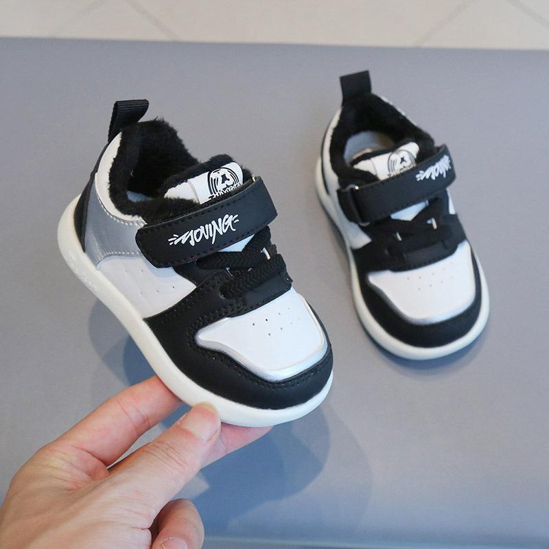 Winter Cotton Toddler Shoes For Baby Boys Girls Casual Sneakers Thick Warm Anti-slippery First Step Footwear For Kids
