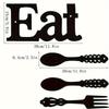 Iron Wall Art EAT Sign Farmhouse Kitchen Decor Rustic Utensils Gift
